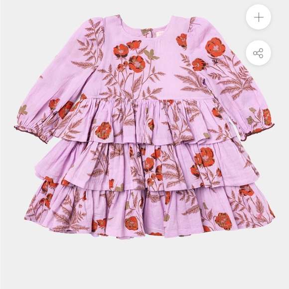 Pink Chicken Other - Pink Chicken 5 Girls Fleur Lavender Floral Tiered Dress